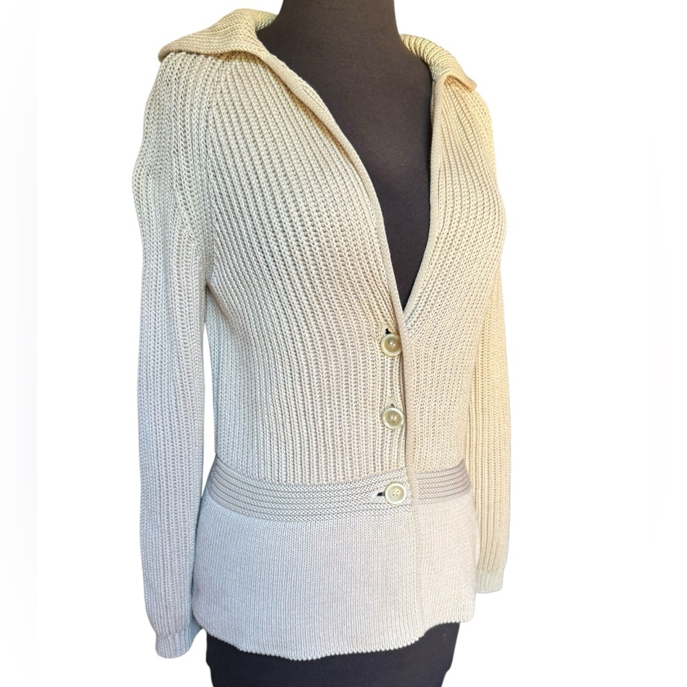Piazza Sempione Cream Cardigan Sweater